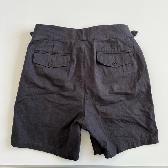 Todd Snyder dark grey Flat-Front Shorts with Belt - Picture 6 of 7
